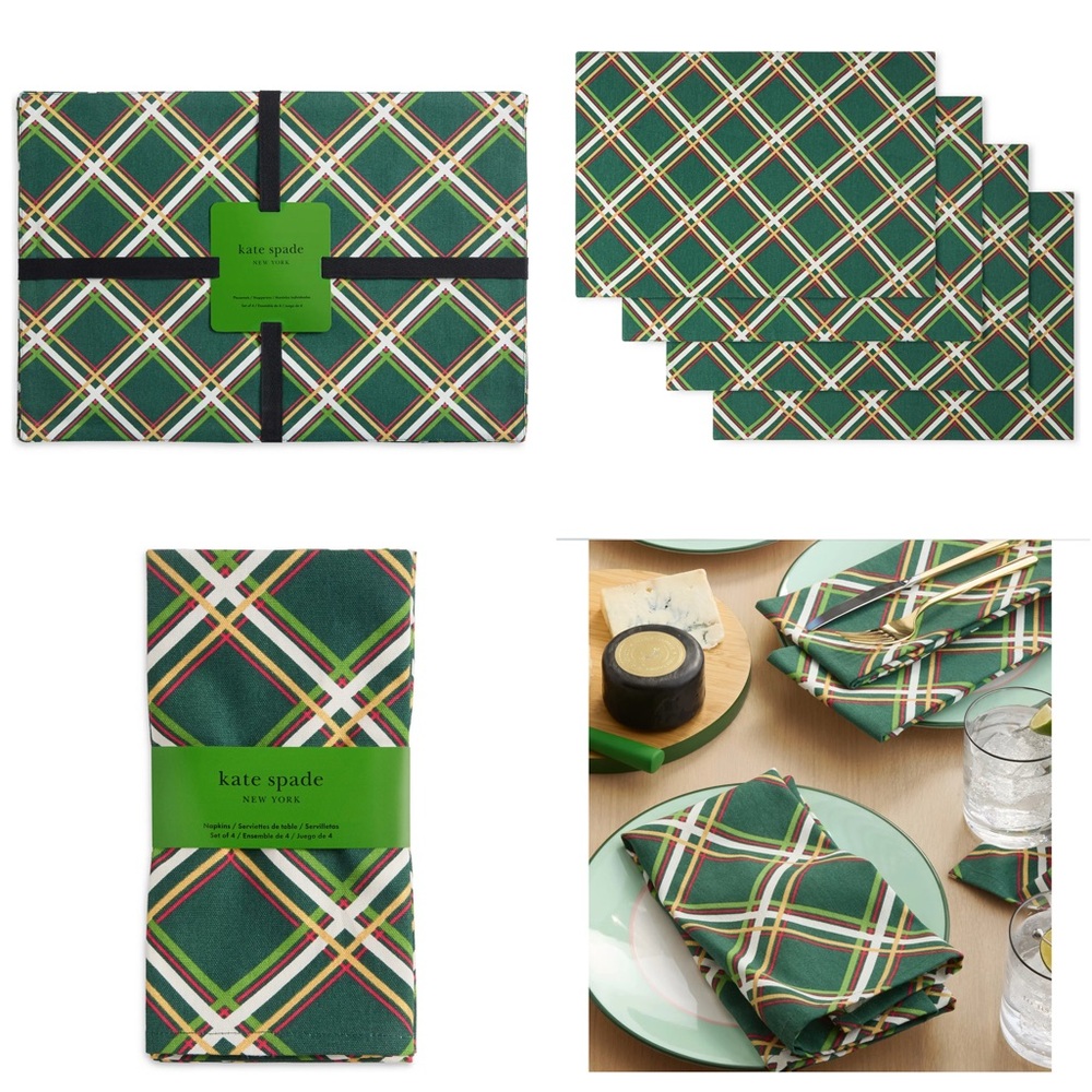 2 NWT 4 pk. Kate Spade Placemats & Napkins Sets